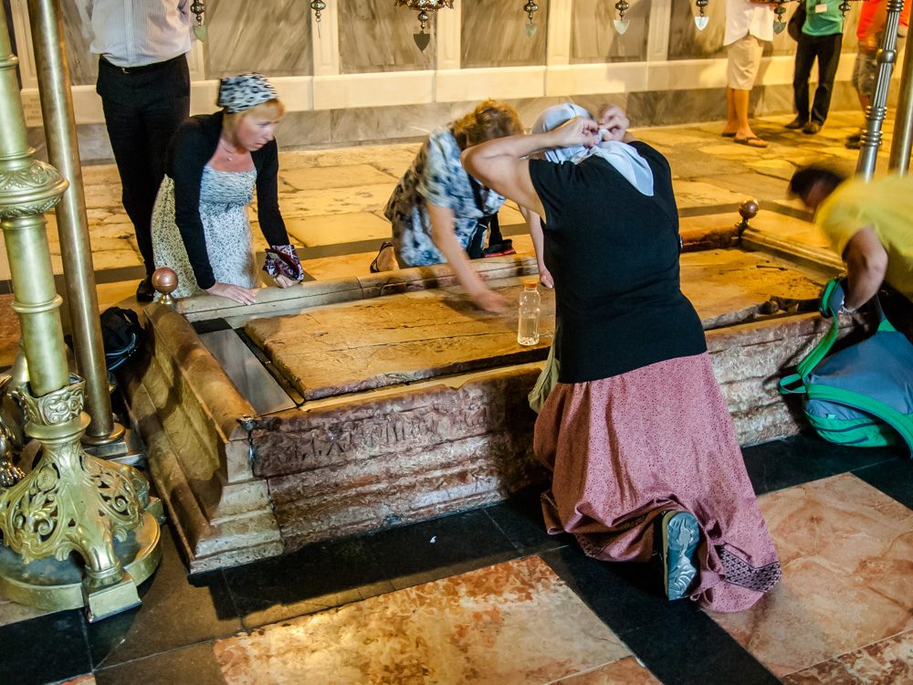 Jerusalem - Church of the Holy Sepulchre, the stone of the anointing