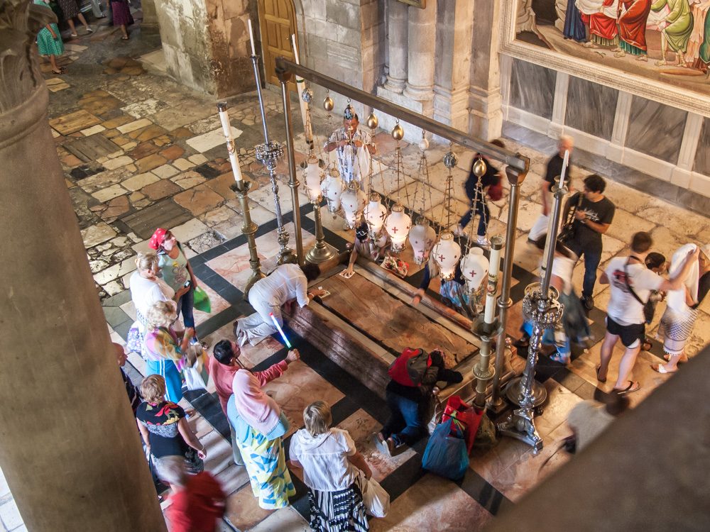 Jerusalem - Church of the Holy Sepulchre, the stone of the anointing