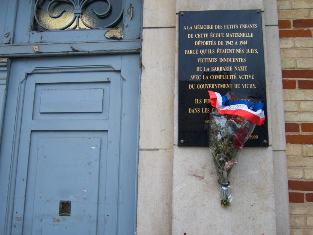 These memorials to Jewish children can be found on schools around Paris - a stark reminder of the 75,721 jews deported from France during the war. Fewer than 2,000 survived. These memorials also draw attention to the controversial role of the French authorities in assisting this process - a subject that remains in dispute to this day